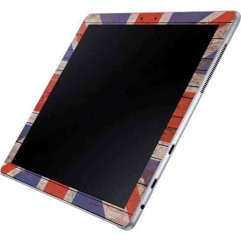 United Kingdom Flag Dark Wood Galaxy Book 12in Skin